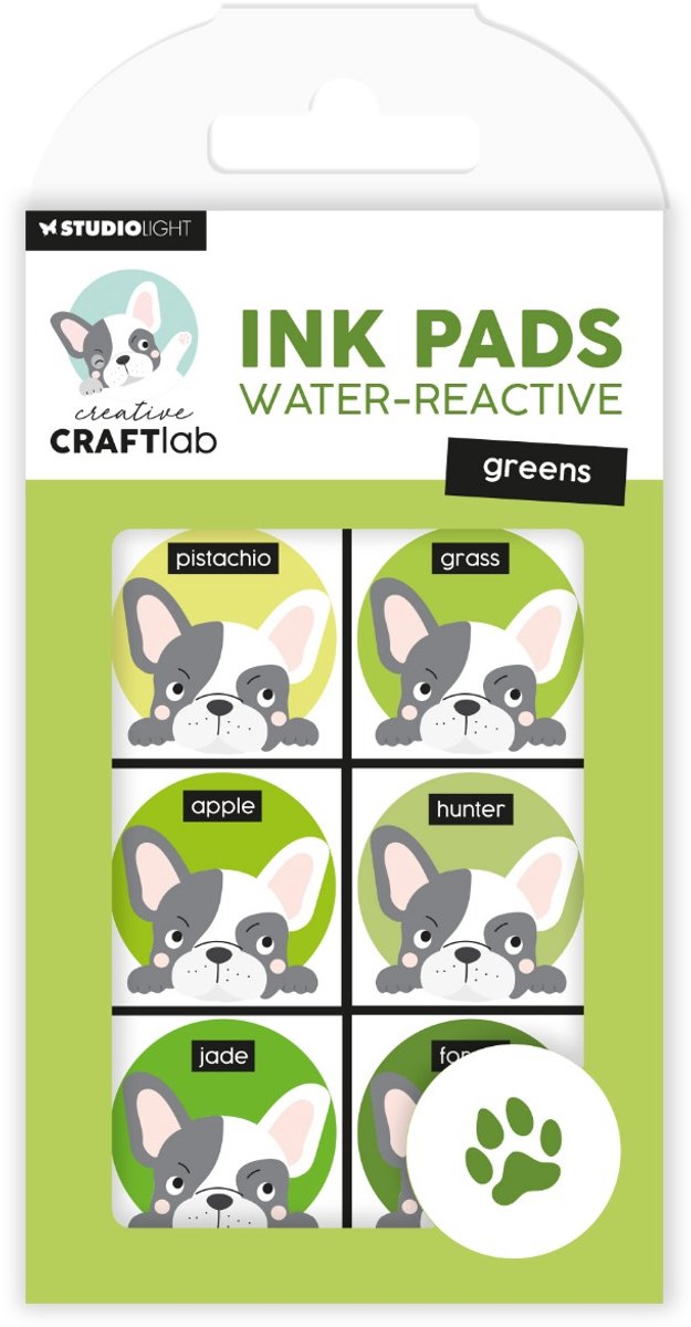CCL Ink Pads Water-reactive greens Essentials nr.22
