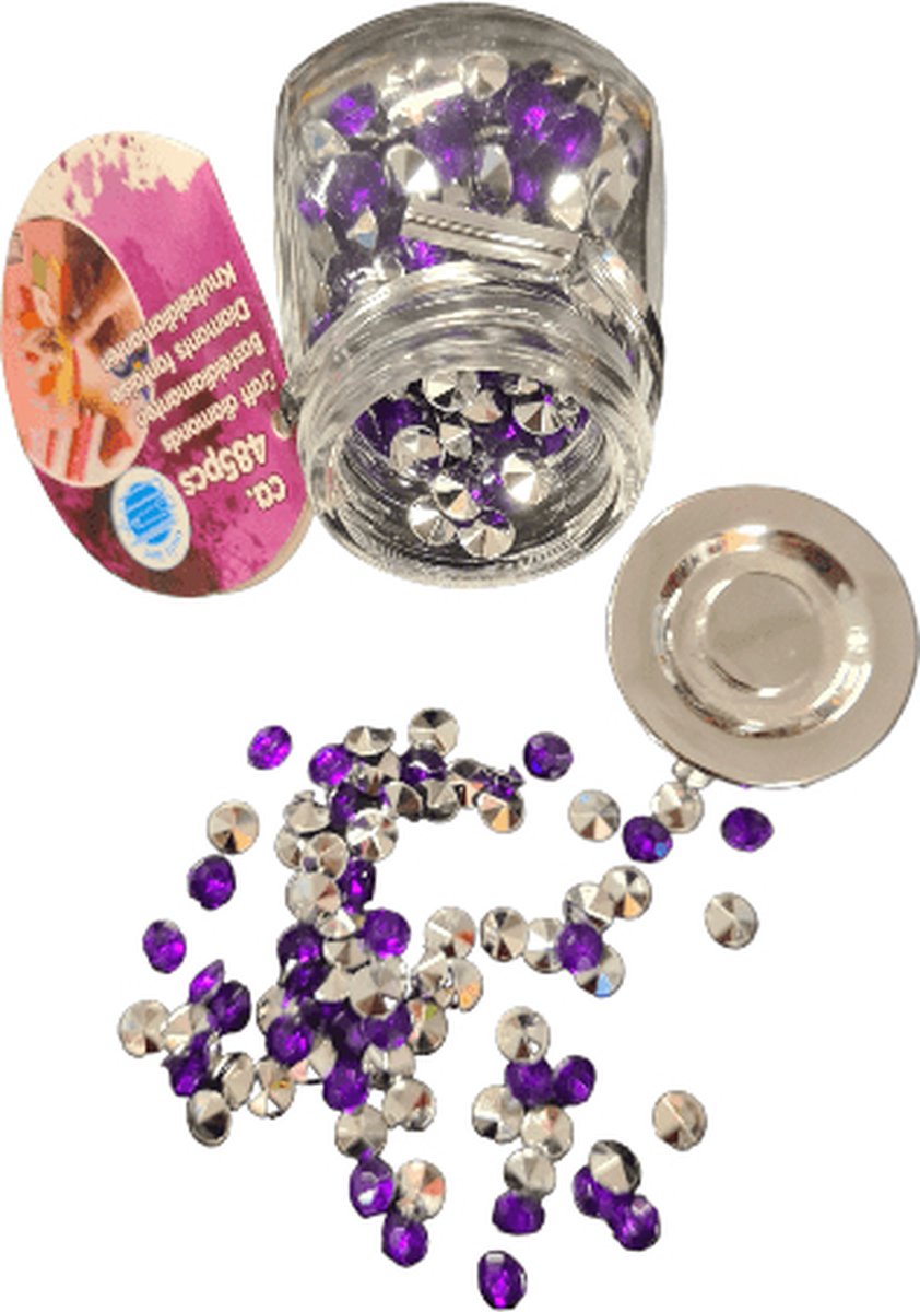 Knutseldiamantjes - paars - 485pcs - knutseldiamanten