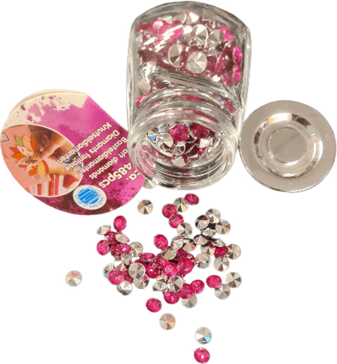 Knutseldiamantjes - roze - 485pcs - knutseldiamanten