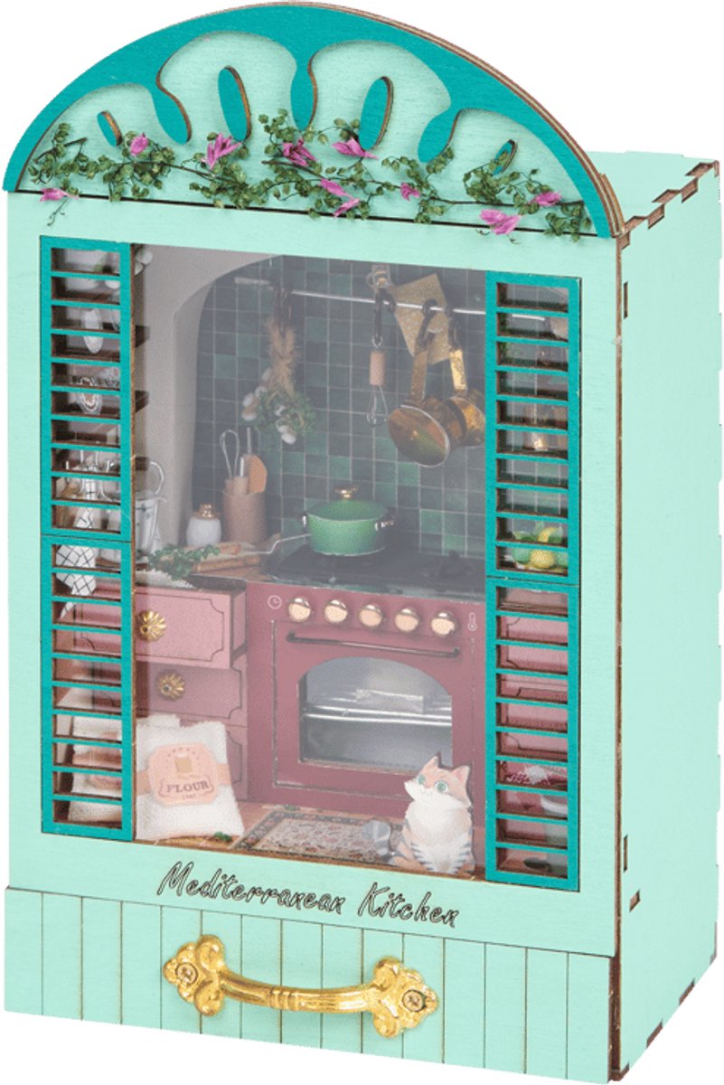DIY miniatuur poppenhuis - Mediterranean Kitchen