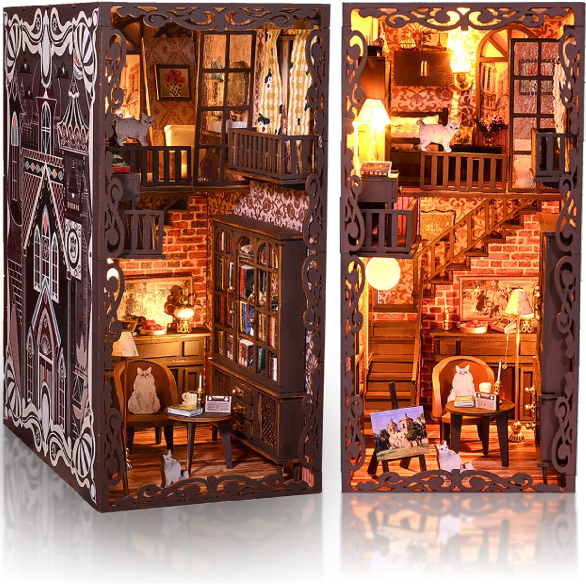 Book Nook Bouwpakket Verborgen Kasteel - Voor Kinderen en Volwassenen - DIY Miniatuur - Crafts&Co