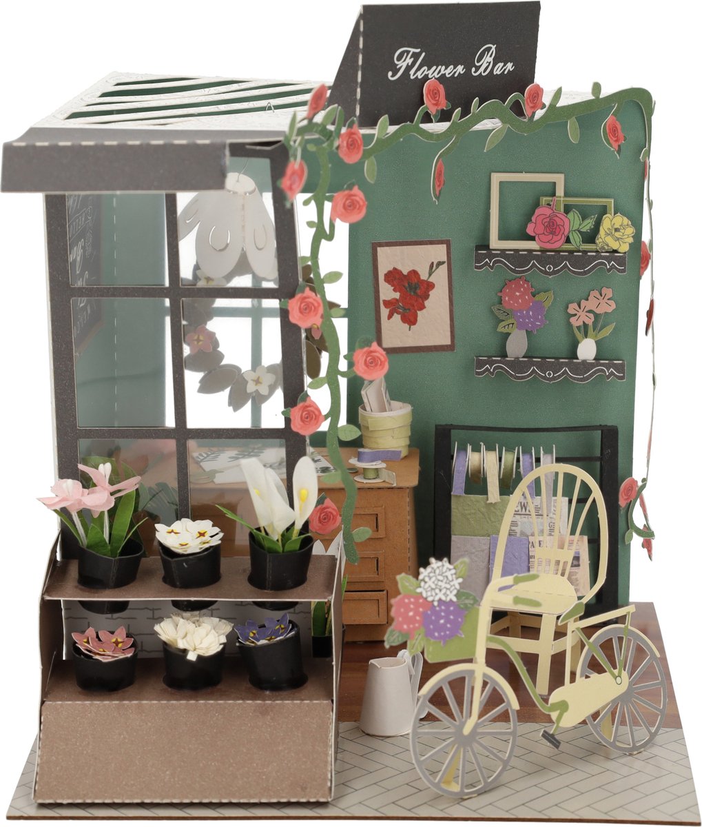 Crafts &Miniatuur Bouwpakket Papier - Bloemenbar