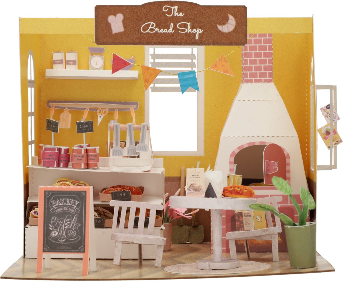 Miniatuur Bouwpakket S Papier - Broodwinkel - DIY Bouwpakket - Kinderen en Volwassenen - Crafts&Co