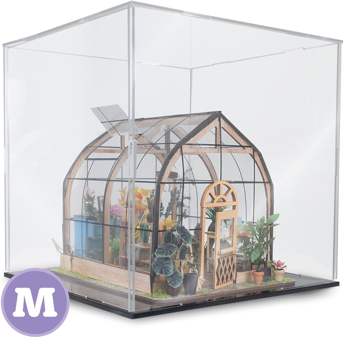 Stofkap voor Bouwpakket 25x25x25 cm - Miniatuur - Beschermhoes - Vitrine - DIY - Hobby - M - Crafts&Co