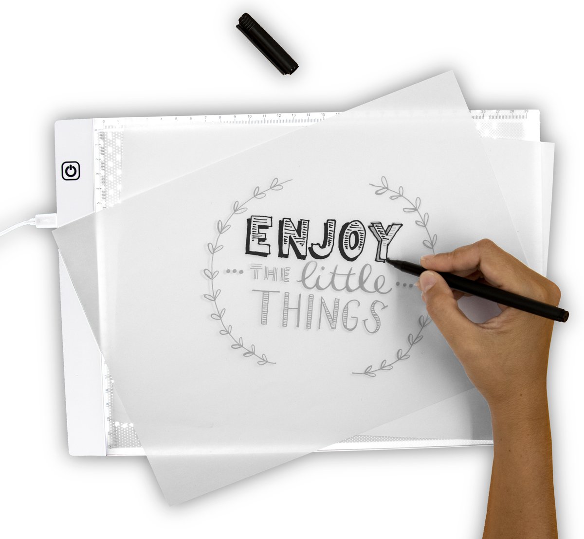 A4 Lichtbak / Lightpad Wit met stippen raster - Crafts & Co