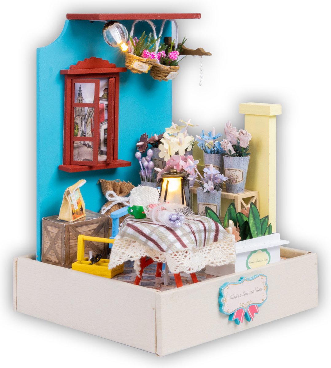 Crafts&Co Modelbouwpakket Miniatuur Poppenhuis - Het bloemenhuisje
