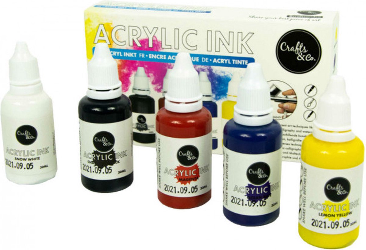 Crafts & Co verf voor Airbrush - op Acryl inkt basis