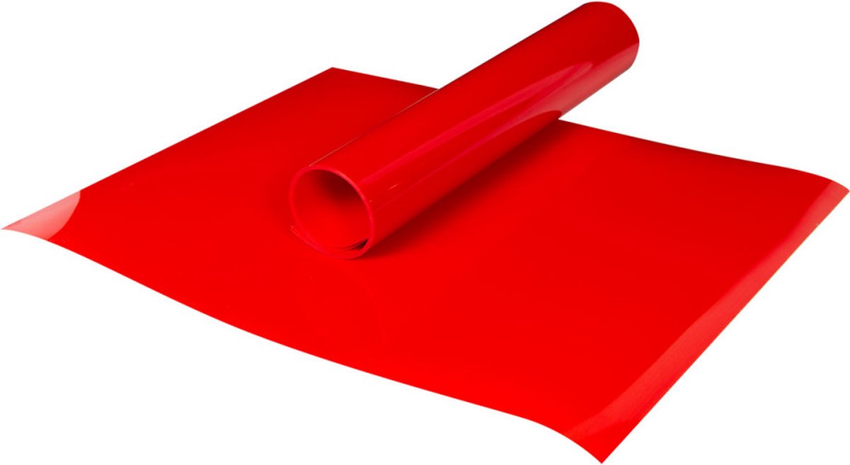 Crafts&Co HTV Mat Vinyl - Hobbypakket - Knutselen voor Meisjes - DIY - Knutselen voor Volwassenen Rood