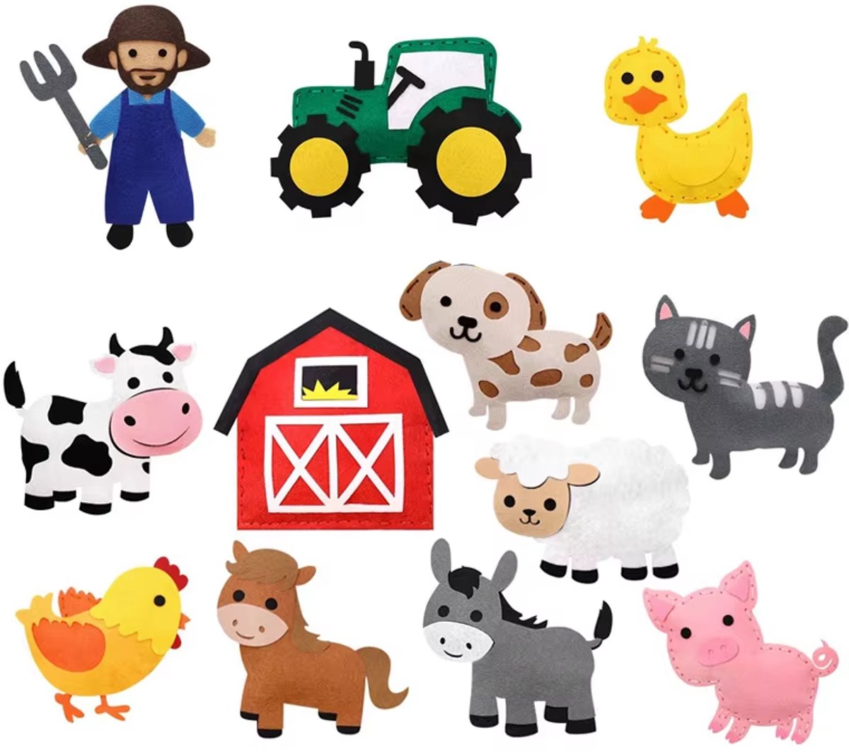 Naaiset voor kinderen - Knutselpakket Meisjes en Jongens - Boerderij