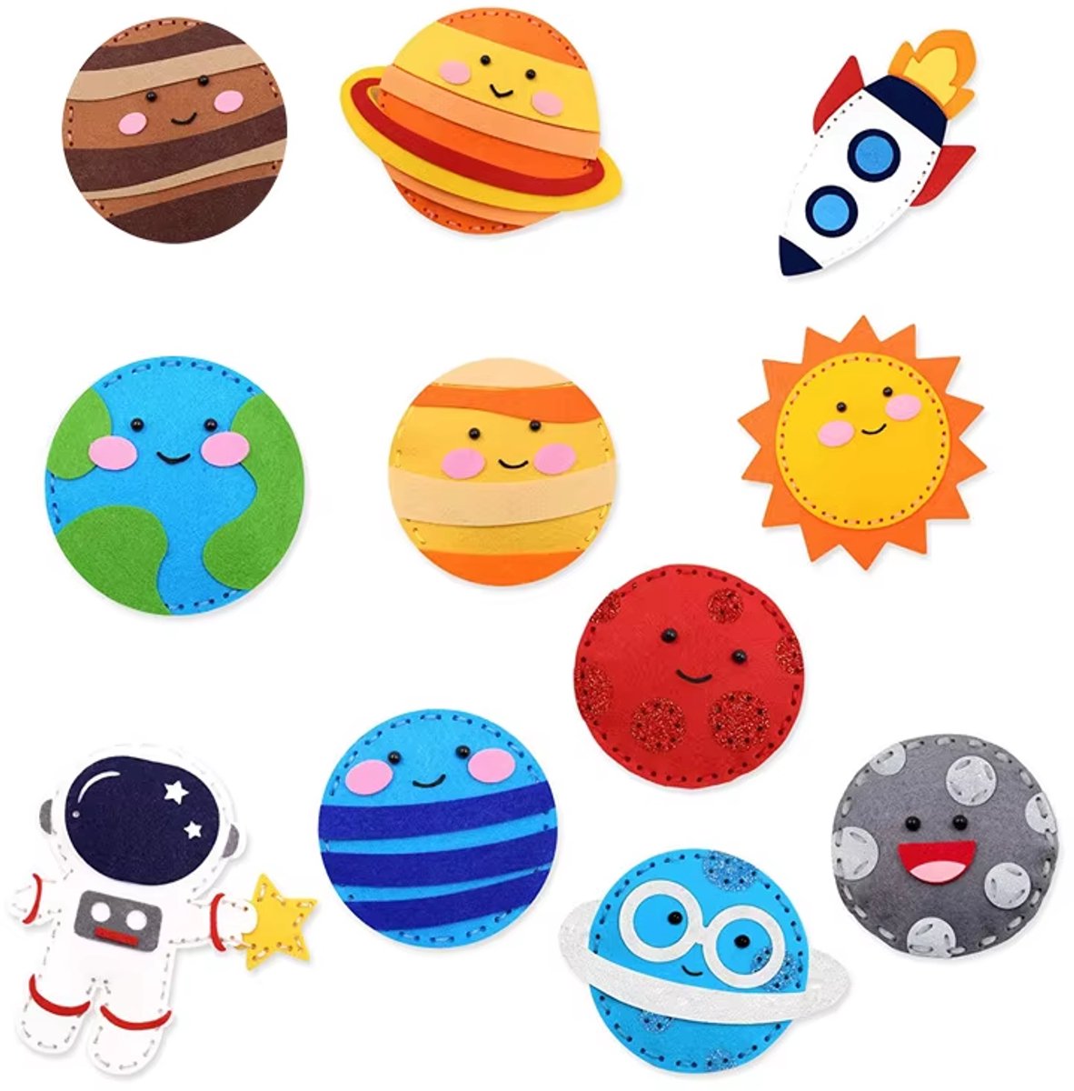 Naaiset voor kinderen - Knutselpakket Meisjes en Jongens - Planeten