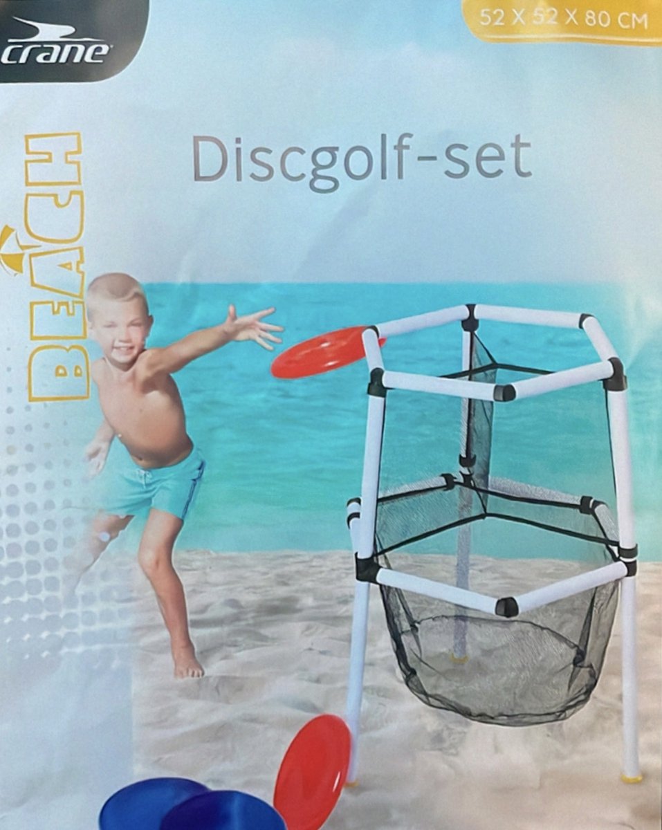 Strand speelset - Discgolf set - Zomerspeelset - Frisbee set - Strandspeelgoed - Inclusief 4 Frisbees, Reboundnet en draagtas
