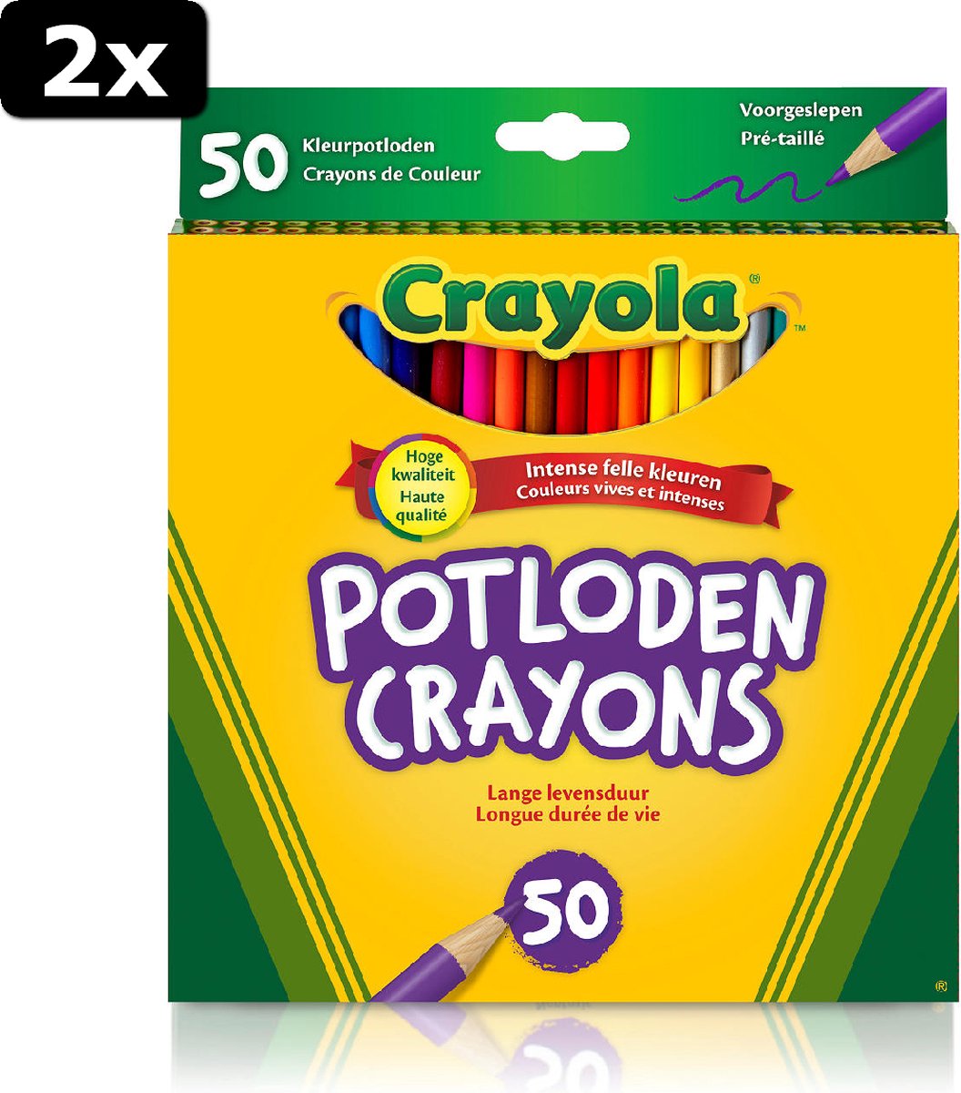 2x Crayola 50 Kleurpotloden
