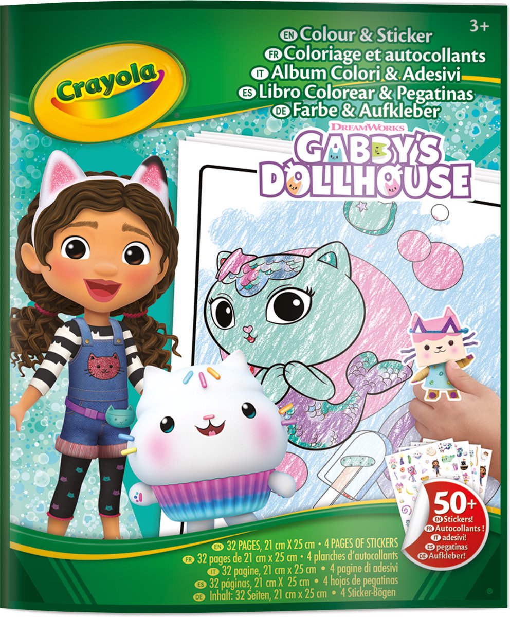 Crayola - Kleurboek - Hobbypakket - Gabbys Poppenhuis Kleurboek Met Stickers