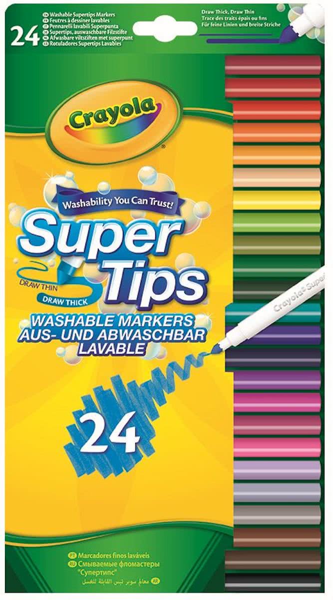 Crayola 24 Viltstiften met superpunt