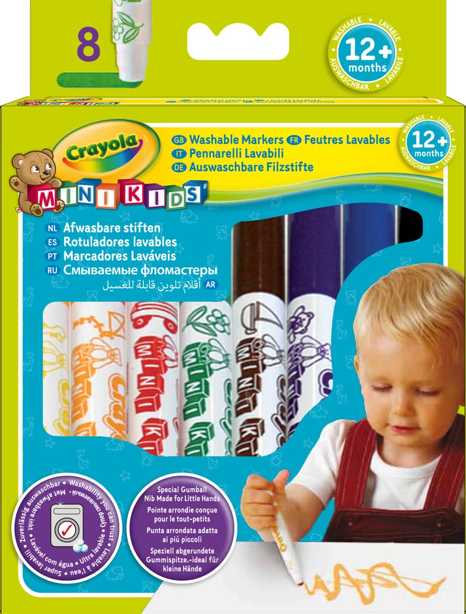 Crayola Mini Kids - 8 Viltstiften bolle punt