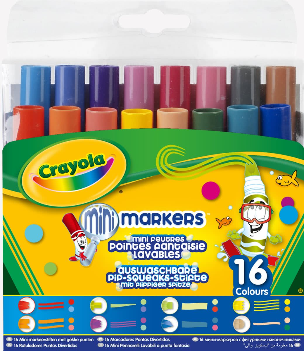 Crayola Pipsqueaks met fantasiepunten - 16 Stuks