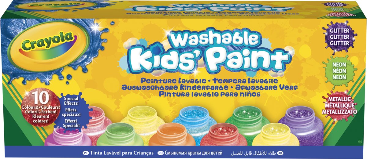 Crayola uitwasbare Verf Special - 10 potjes