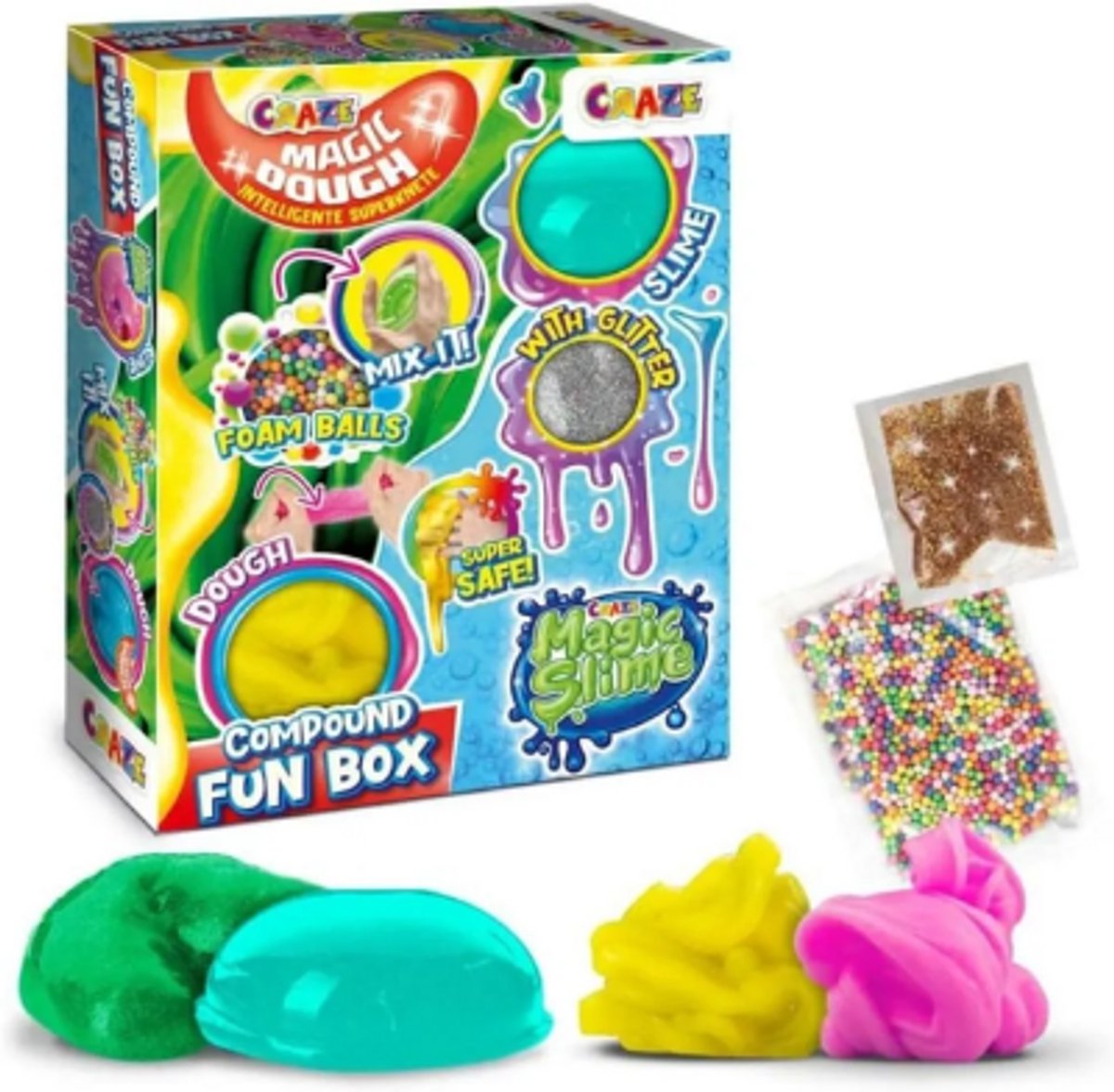 Craze- Magic Dough- Compound Fun Box- Magic Slime- Vanaf 4 jaar oud