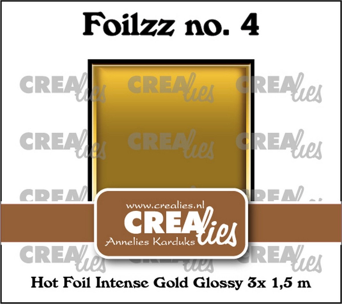 Crealies Foilzz Hot foil intens goud glanzend CLFoilzz04 3x 1,5 mtr
