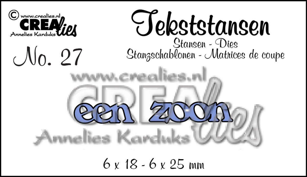   Snijmal Nederlandse tekst no.27 