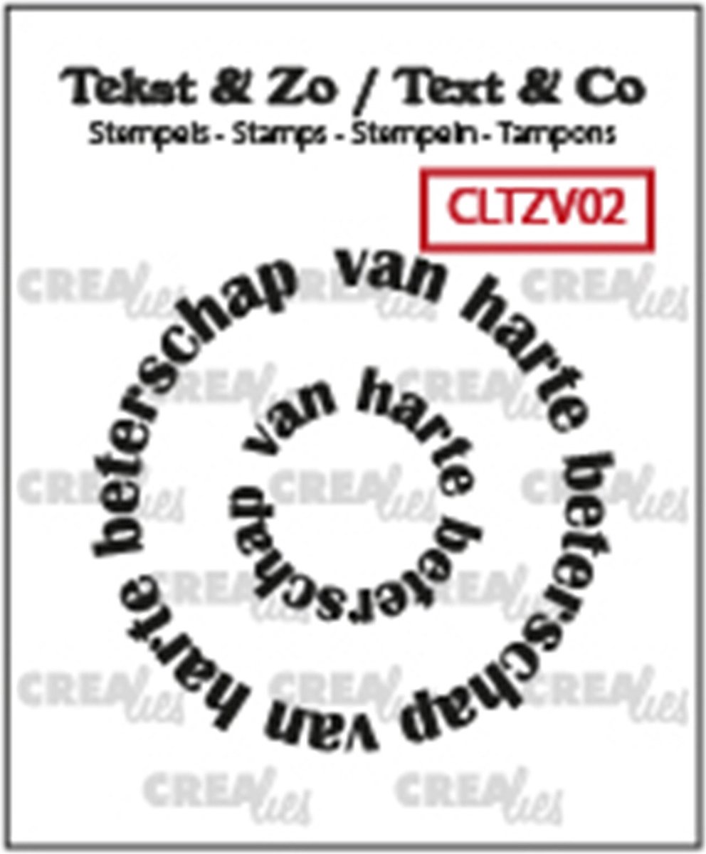 Crealies Stempels vorm Rond van Harte beterschap