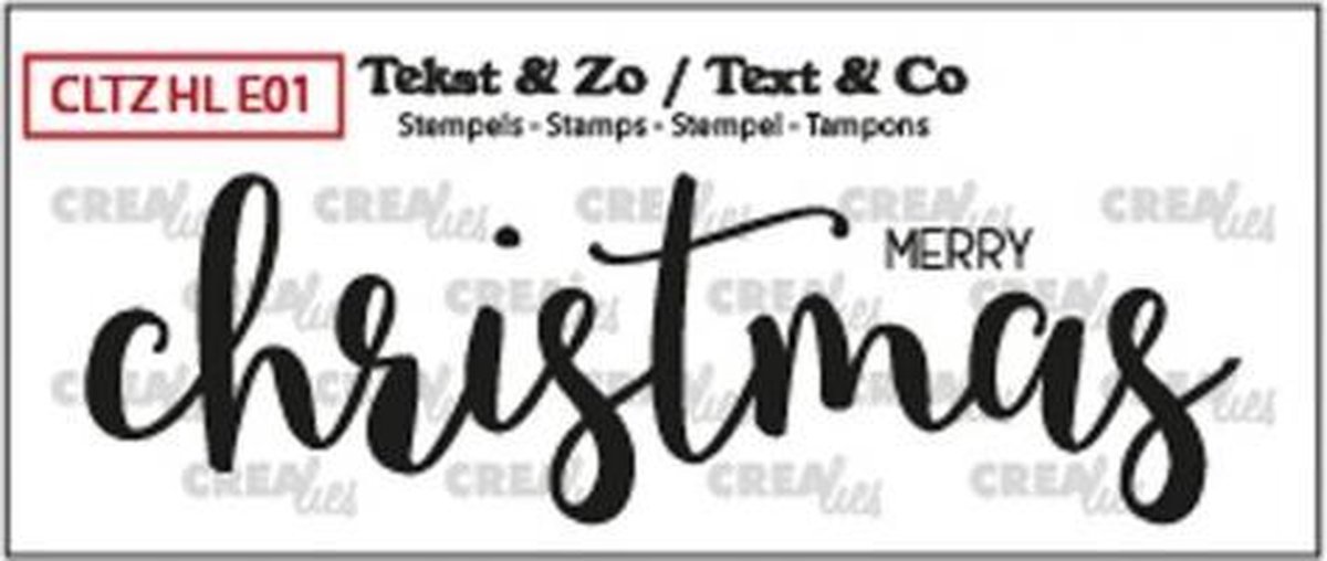   Tekst & Zo Handlettering merry christmas solid - 1 stuk