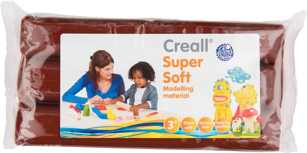 Creall - Supersoft Boetseerklei - Bruin - 500 Gram