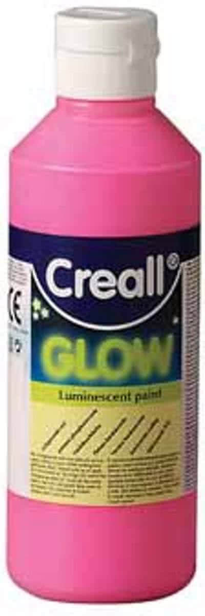 Creall glow lichtgevende verf 250ml roze