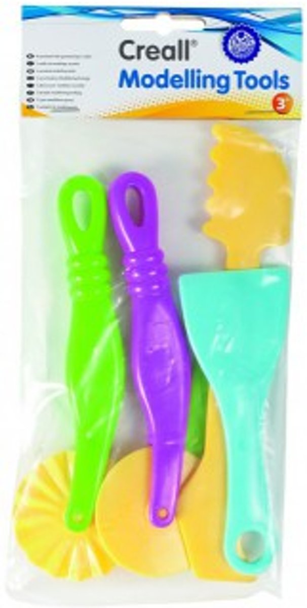 Klei gereedschap 5-delig plastic van  