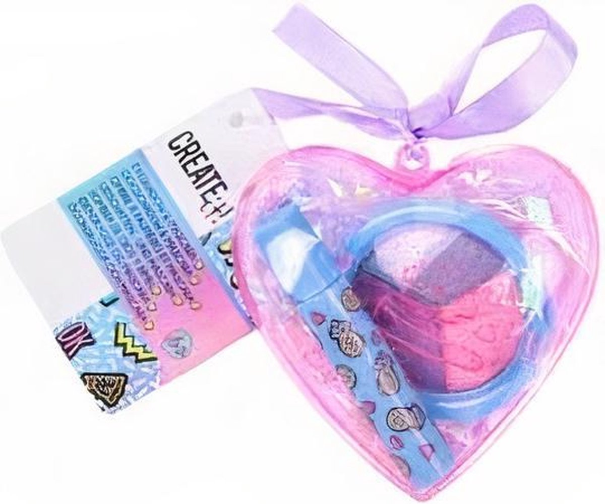 Create It! Hartje Met Oogschaduw Meisjes 5 X 10 X 5 Cm Roze 3-delig