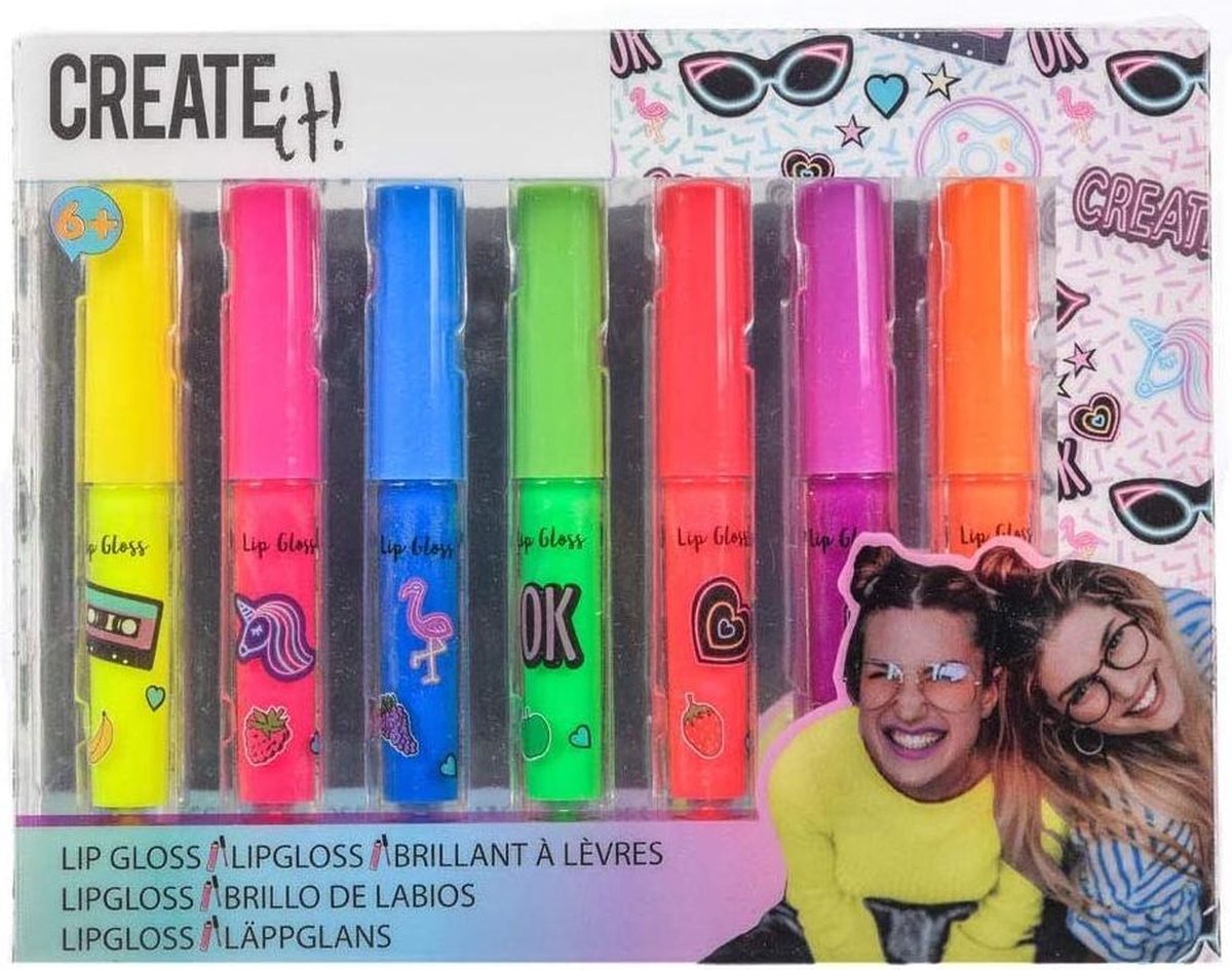 Create It! Make-up Lipgloss Neon Meisjes 7-delig