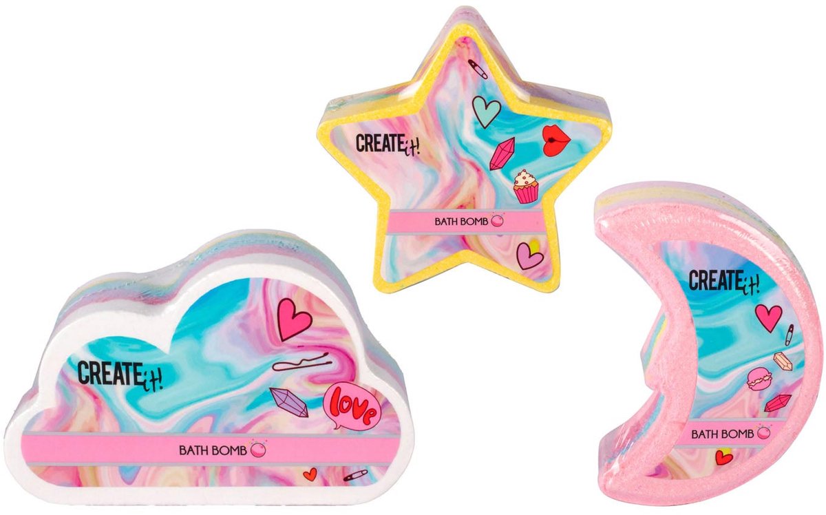 Create it! bruisbal regenboog badspeelgoed multi kleuren.