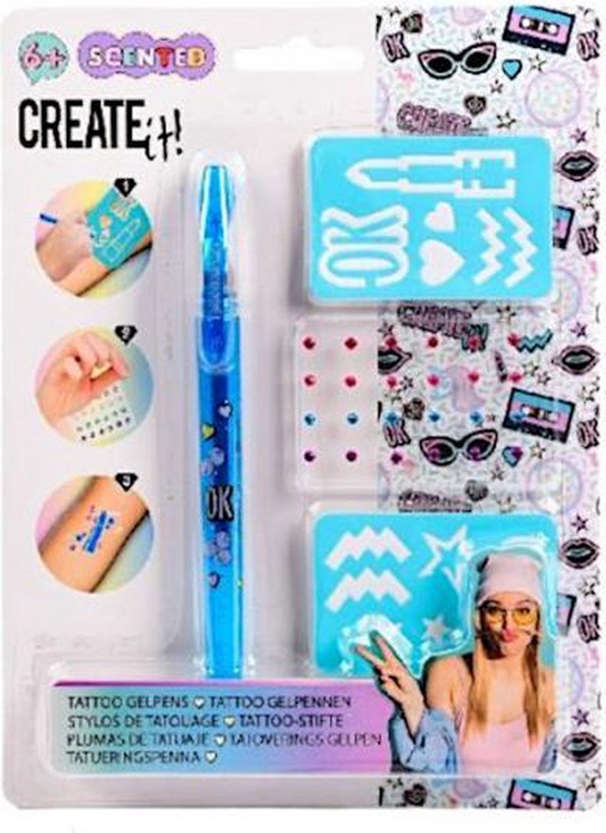 tatoeagestift junior 20 cm gel blauw