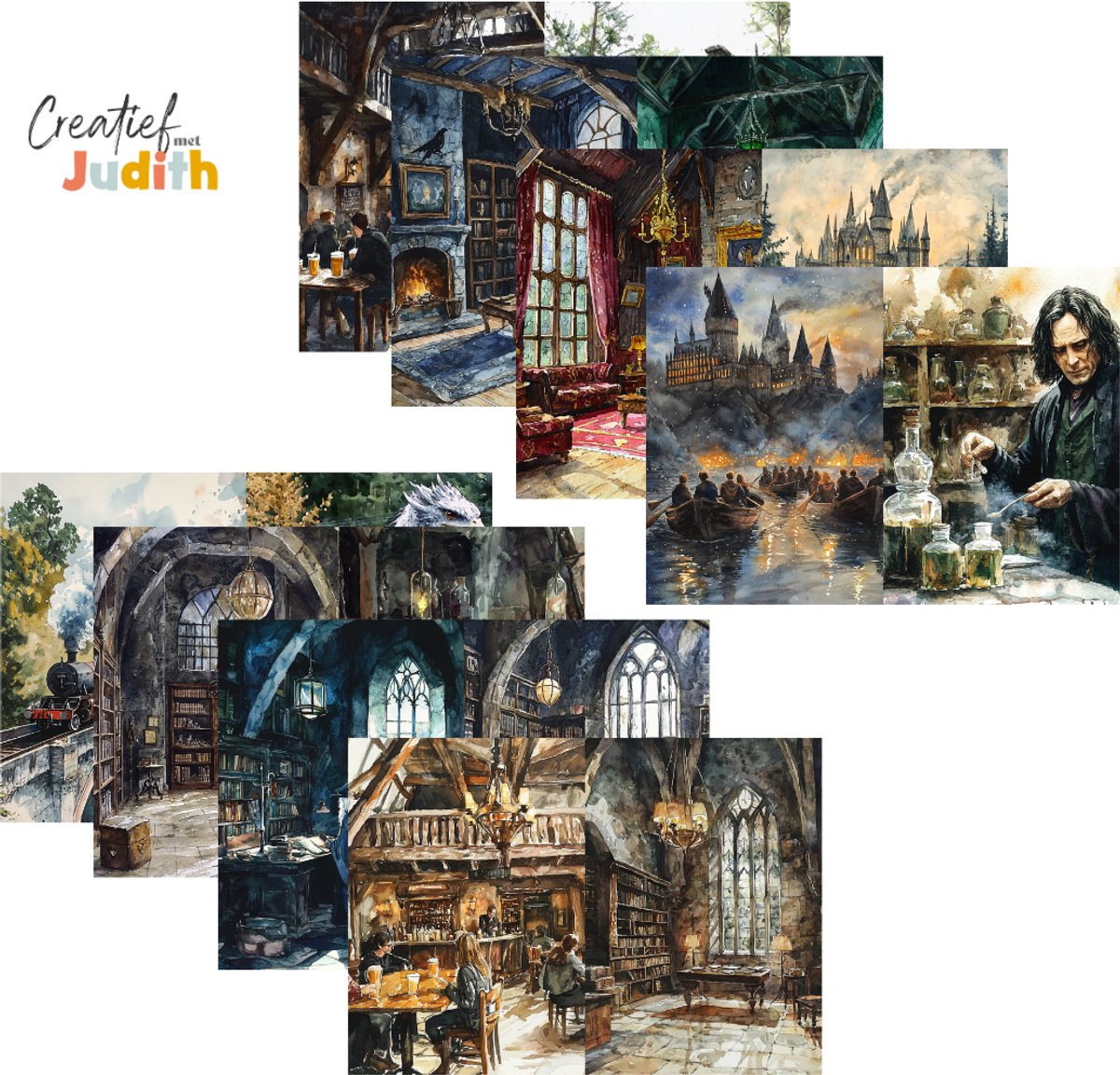 Bullet Journal papier A4 - 15 vellen - Wizard - Planner Agenda - Scrapbook Papier - Harry potter - tovenaar - Scrapbook - Deco Papier - volwassenen en kinderen