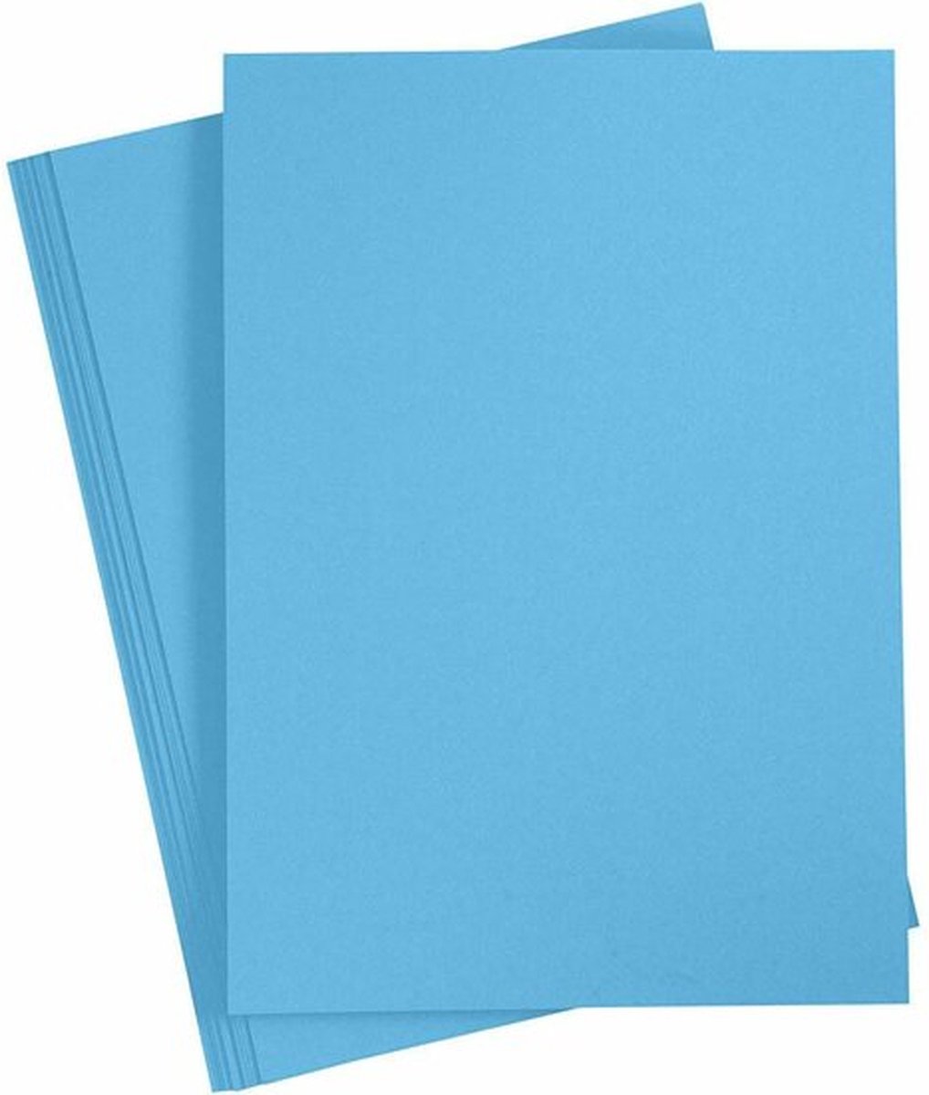 Blauw Karton 180 Grams - Blauw A4 Karton - Hobbykarton - Stevig Papier - Blauw A4 Papier 180 grams - Knutselpapier Knutselkarton - 21x29,7 cm - A4 - 20 Vellen