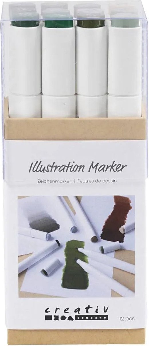 CC Alcoholmarker Natuurlijke Kleuren, 12 stuk