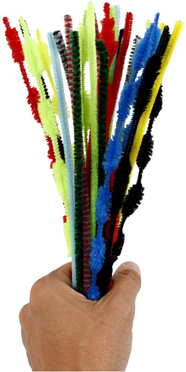 CC Chenilledraad Multigekleurd 5-12mm 30 stuks