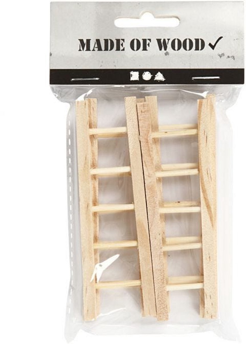 CC Grenen Ladders 10x3,5 cm 6 stuks