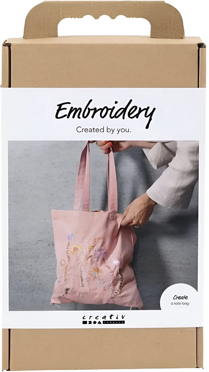 CC Hobbyset Borduurwerk Draagtas lichtroze