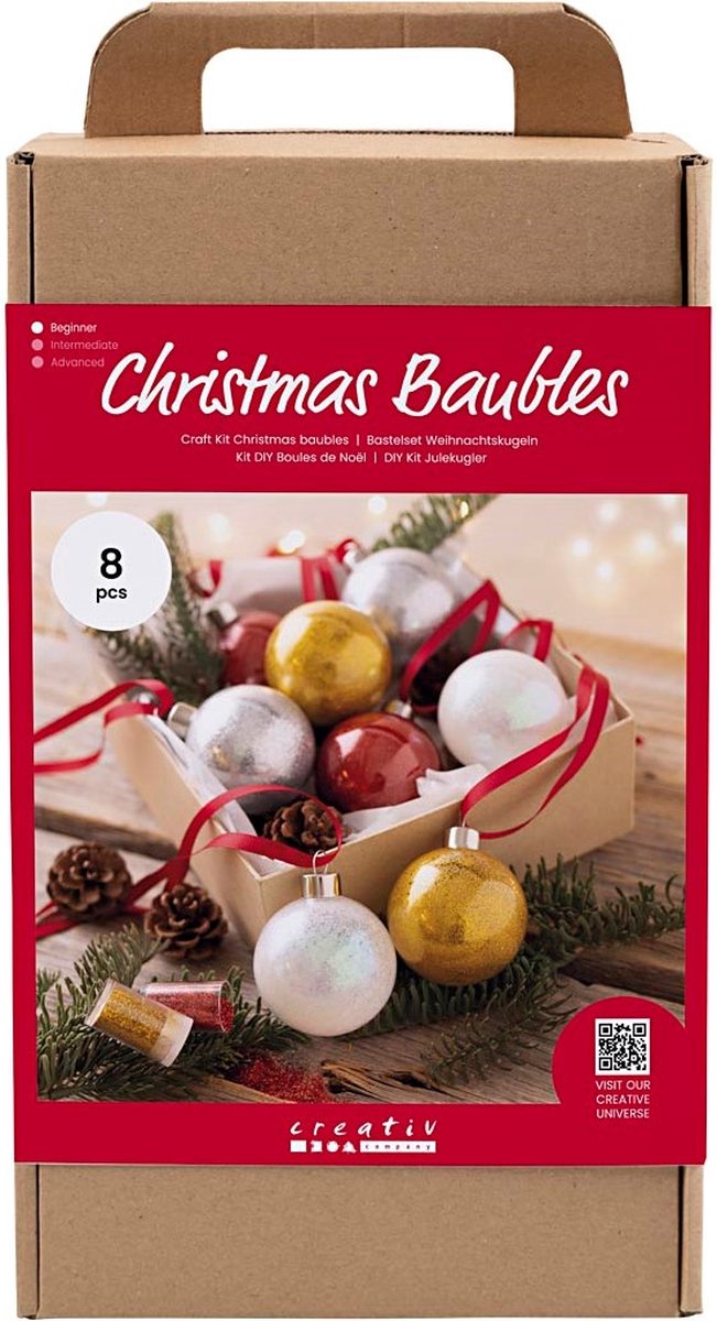 CC Hobbyset Kerstballen Glitter