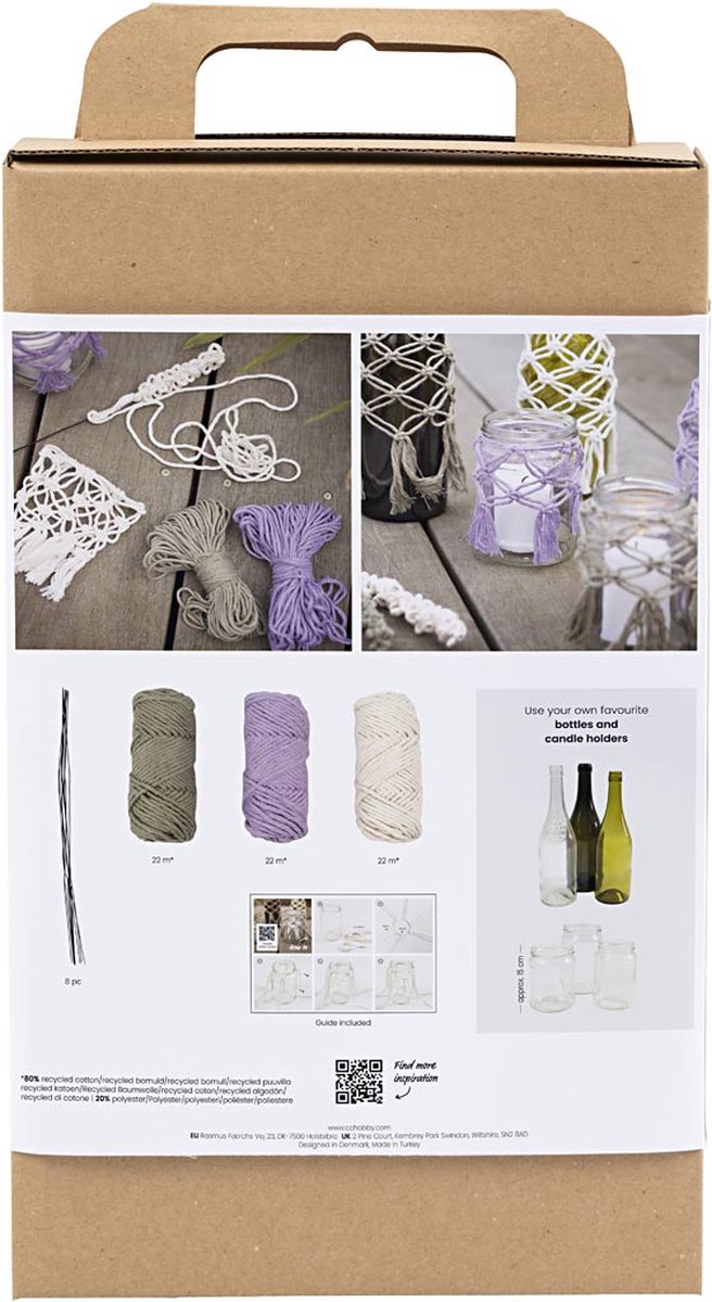 CC Hobbyset Macramé Glasdecoratie