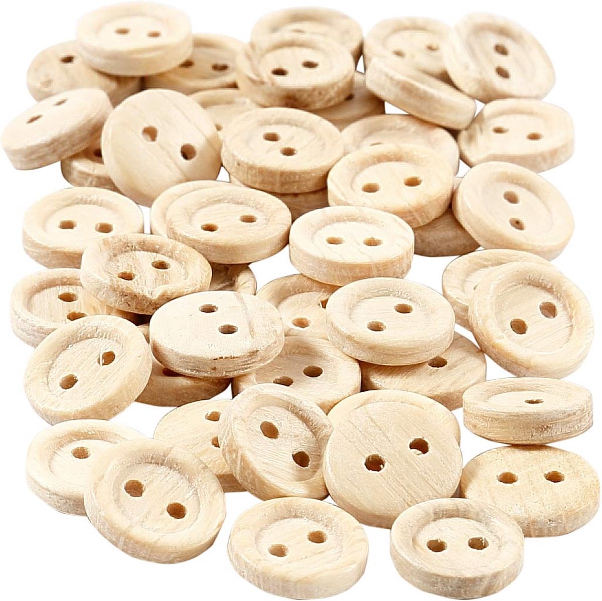 CC Houten Knopen 11 mm 50 stuks