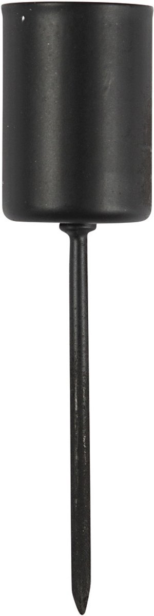 CC Metalen Kandelaar met Pin 22,5 mm Zwart 4 stuks