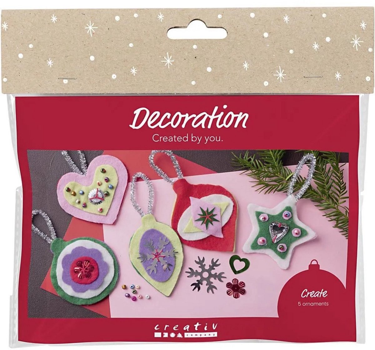 CC Mini Hobbyset Decoratie, Vilten Kerstdecoraties