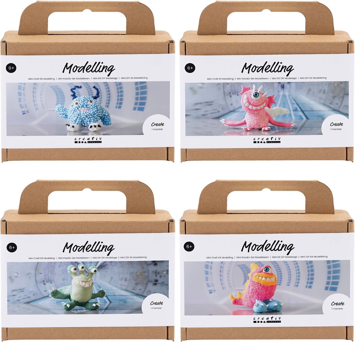 CC Monsters Hobbyset Boetseren Set 4 stuks