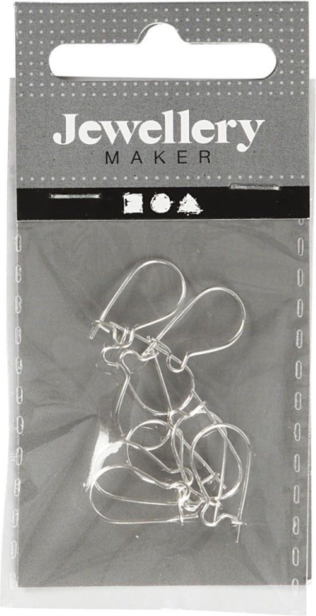 CC Oorbellen 15 mm Zilver 10 stuks