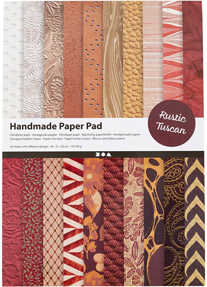 CC Papierblok Handgemaakt Rustic Tuscan A4 20 vel