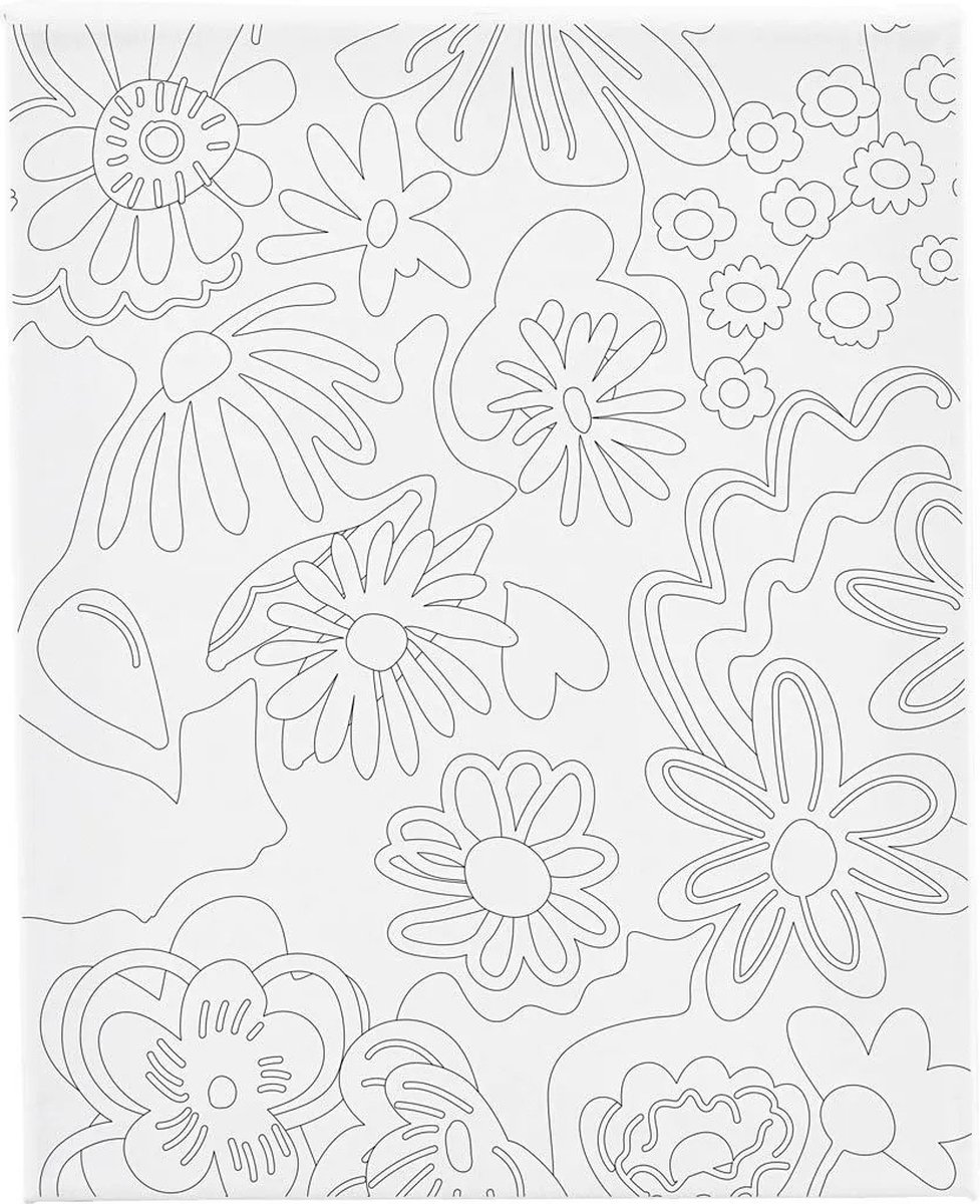CC Schildercanvas met print Bloemen 24x30 cm