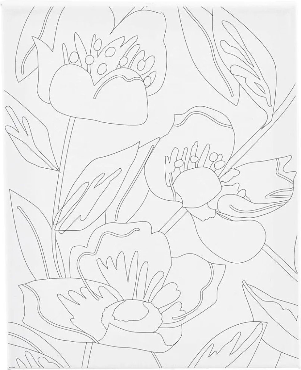 CC Schildercanvas met print Klaproos 24x30 cm