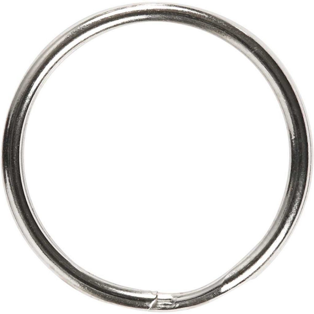 CC Sleutelhanger Ring 25 mm Zilver 8 stuks